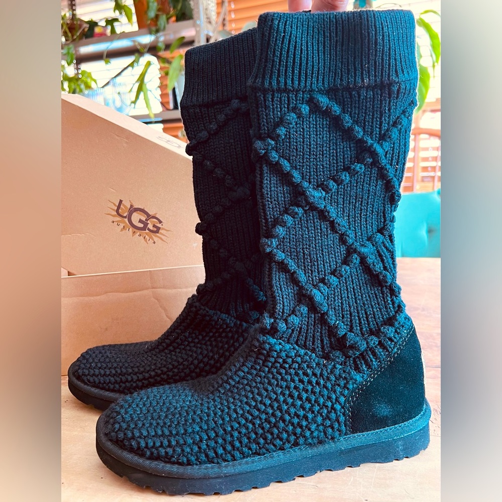 UGG Australia Classic Argyle Knit Boot Size8 USA 6.5 UK 39 EU